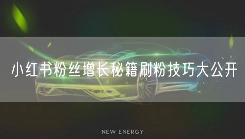 小红书粉丝增长秘籍刷粉技巧大公开