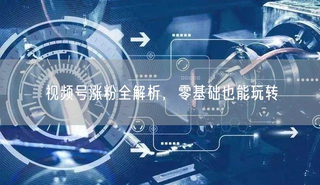 视频号涨粉全解析，零基础也能玩转