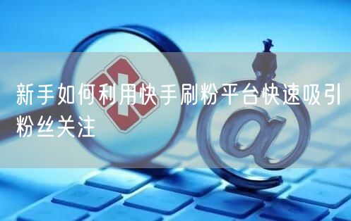 新手如何利用快手刷粉平台快速吸引粉丝关注