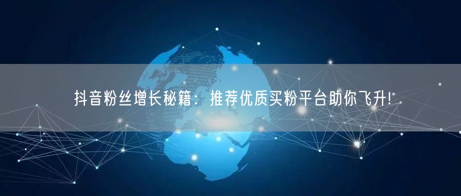 抖音粉丝增长秘籍：推荐优质买粉平台助你飞升!