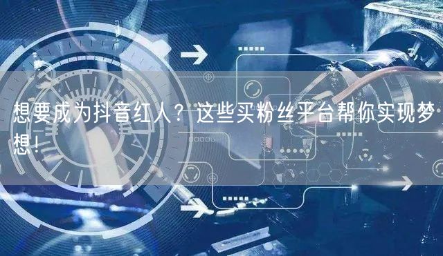 想要成为抖音红人？这些买粉丝平台帮你实现梦想！